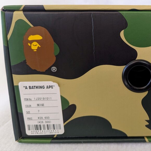 A Bathing Ape Bape Sta Low #4 Beige Sky Blue Men's Size 12 with Box - Picture 2 of 10